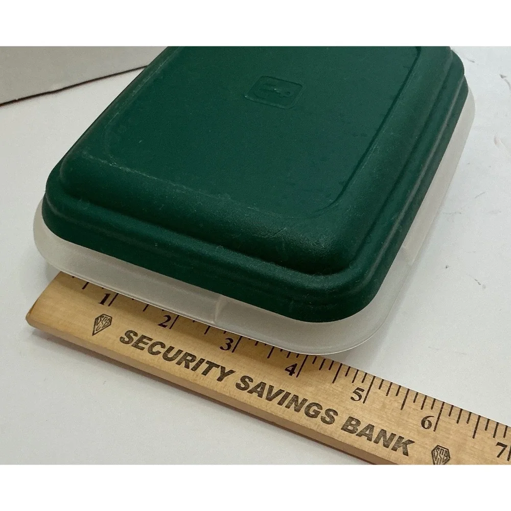 Anchor Hocking Vintage Food Storage Containers Green Lids Set of 2 Kitchenware